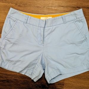 J. crew pale 4" chino blue shorts